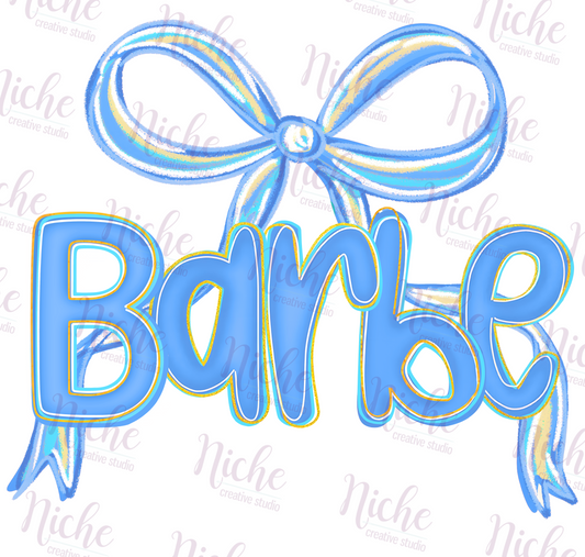 -BRO8220 Barbe Preppy Bow Decal