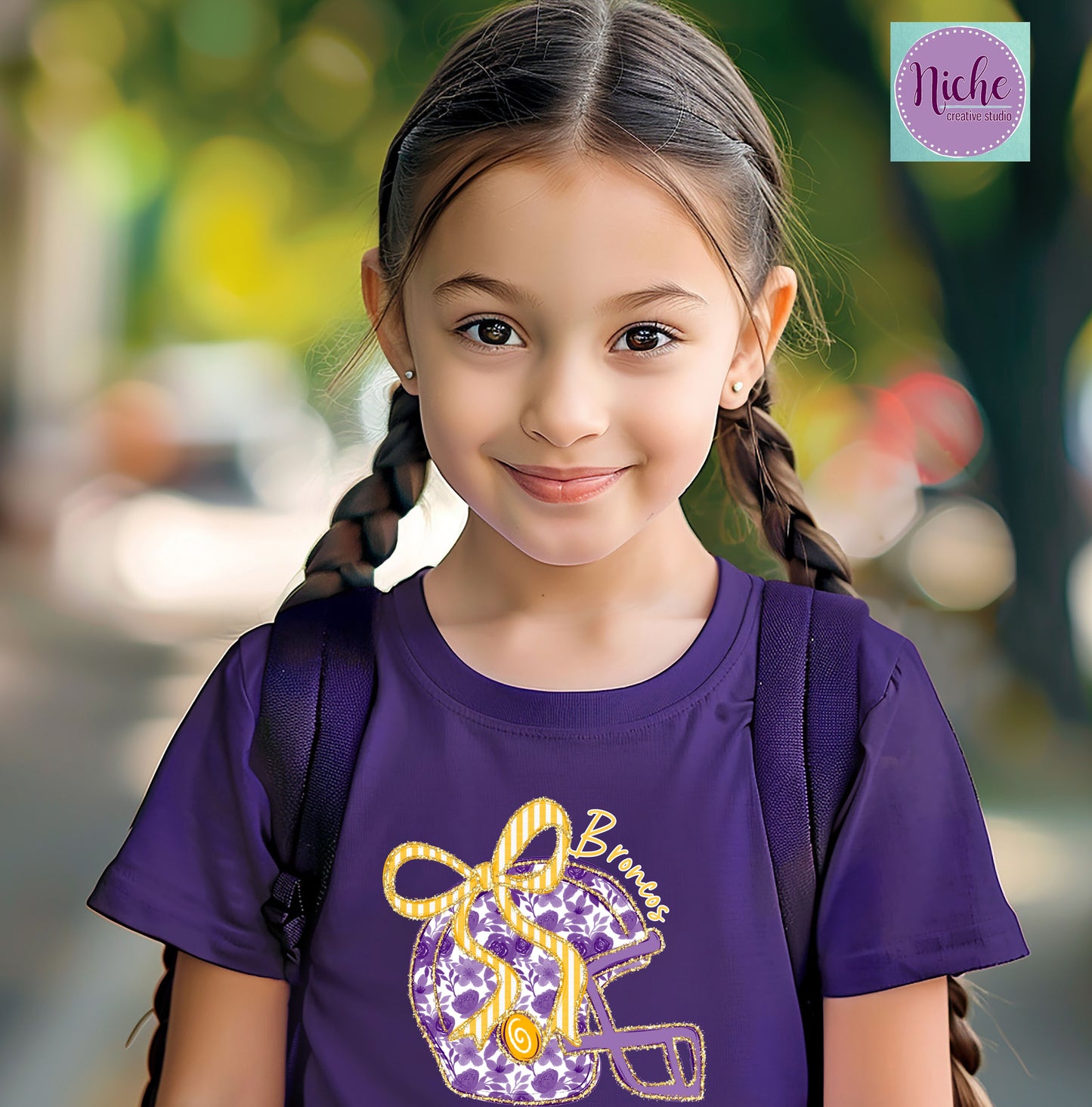 -BRO8305 Broncos Helmet Decal