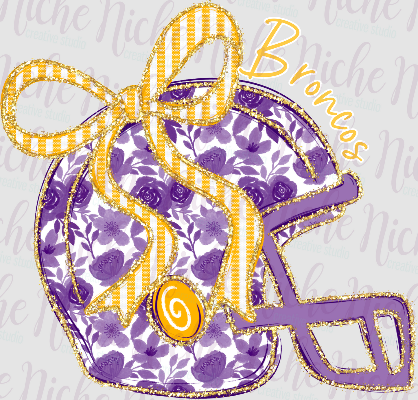 -BRO8305 Broncos Helmet Decal