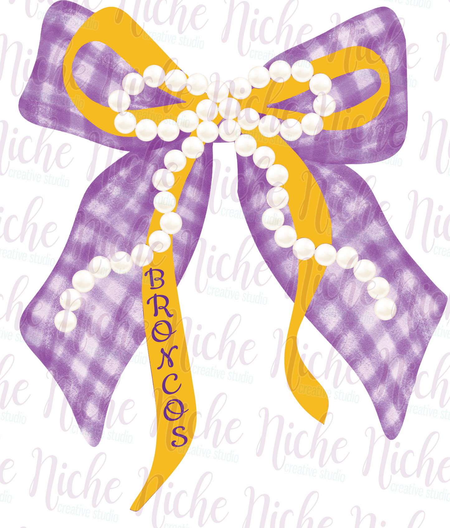 -BRO8425 Pearl Bow Broncos Decal