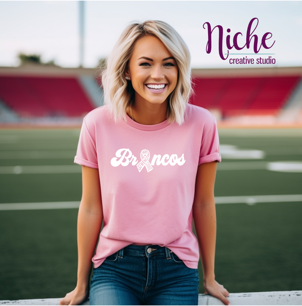 -BRO8825 Broncos Ribbon Decal