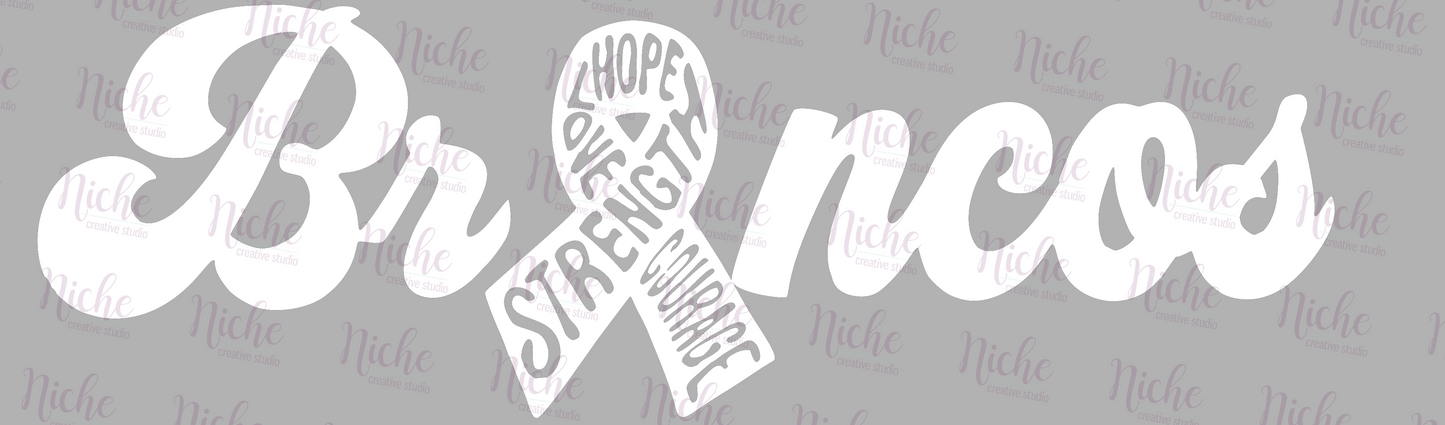 -BRO8825 Broncos Ribbon Decal