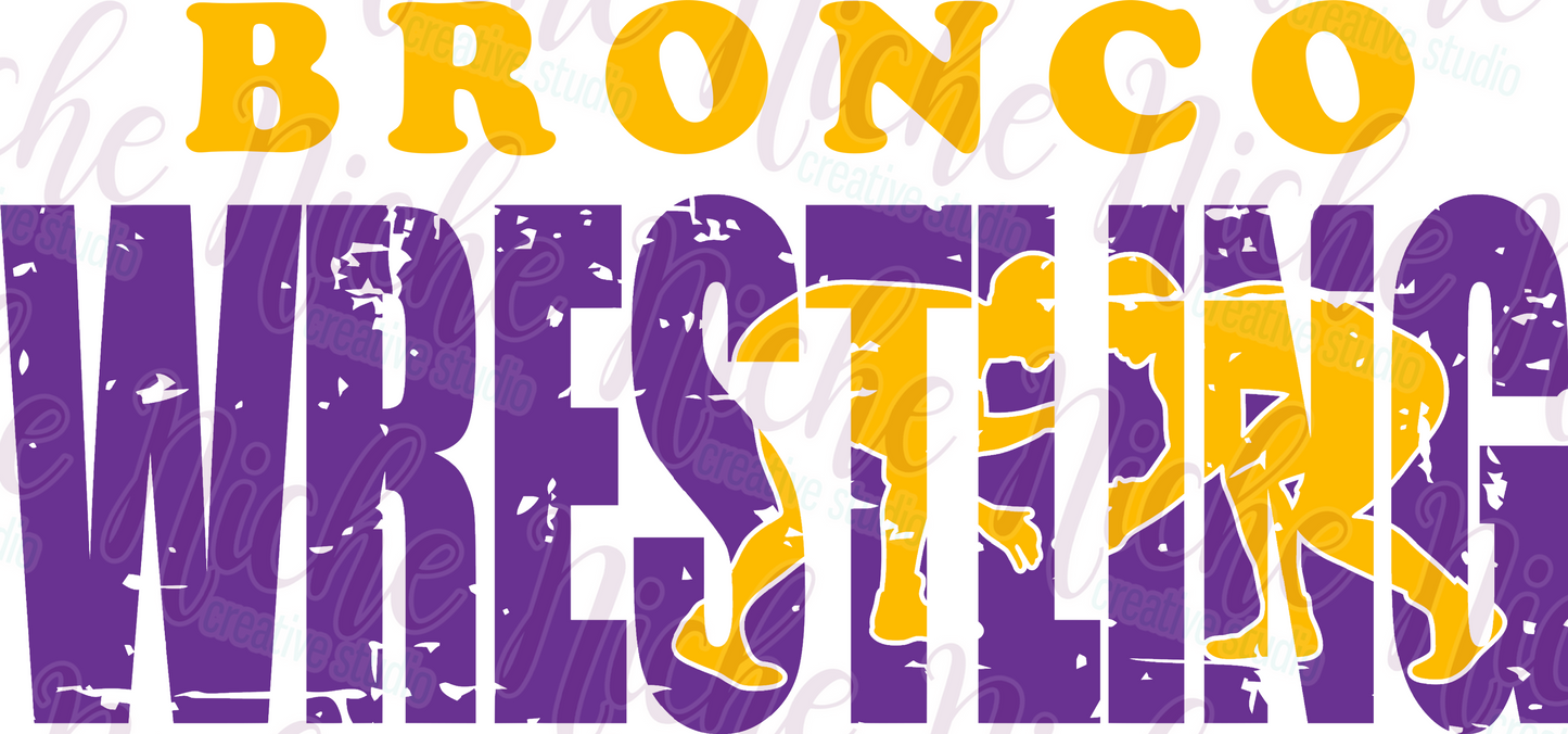-BRO8827 Bronco Wrestling Decal