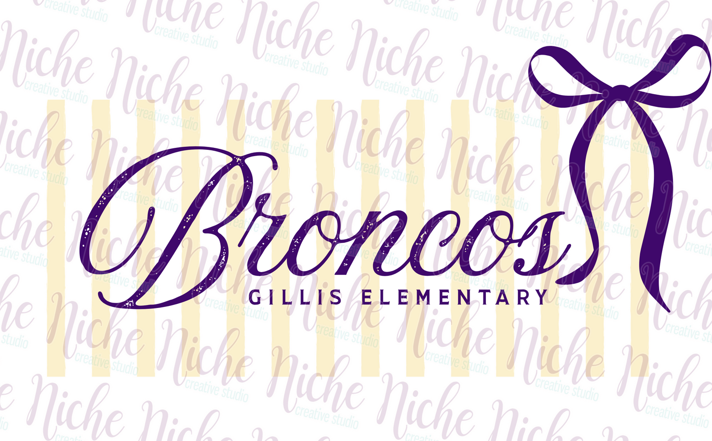 -BRO8842 Gillis Broncos Stripes Decal