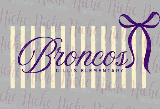 -BRO8842 Gillis Broncos Stripes Decal