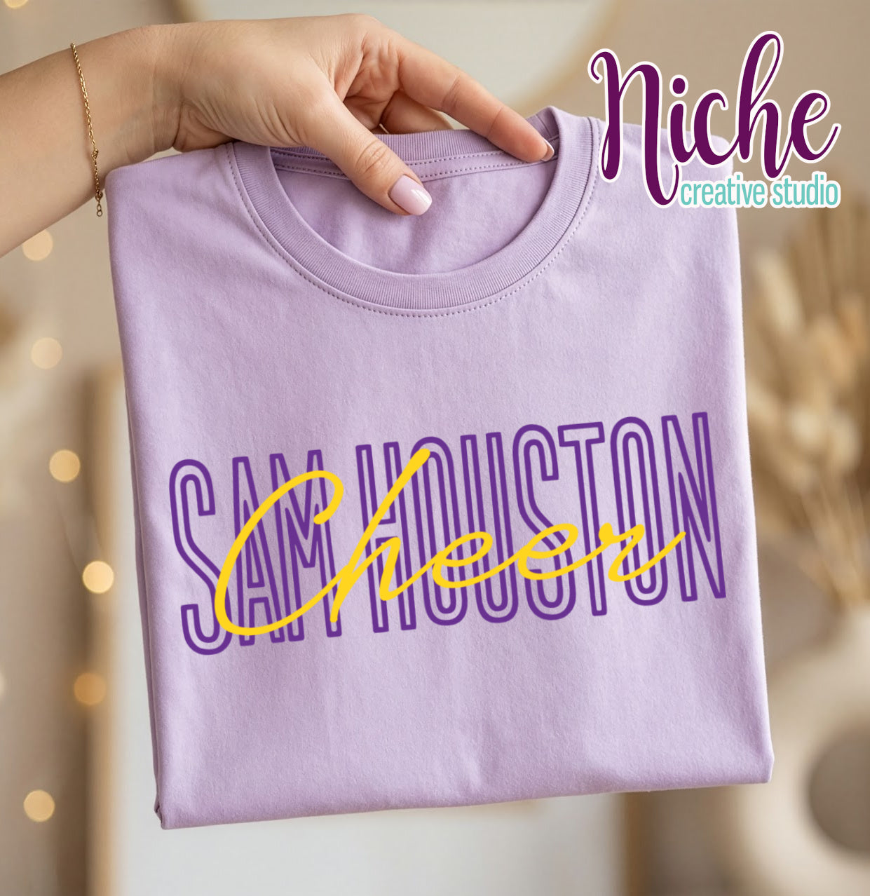 -BRO8846 Sam Houston Cheer Stacked Decal