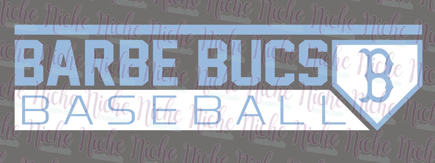 -BUC1777 Barbe Baseball  Decal