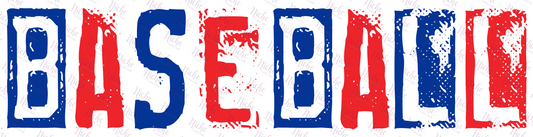 *Baseball Burn Out Red and Blue Decal