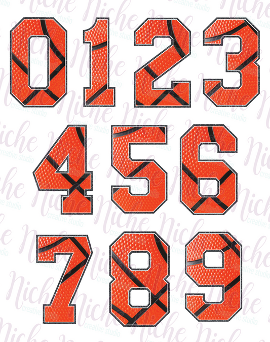 -Customizable Basketball Number and Name Decal