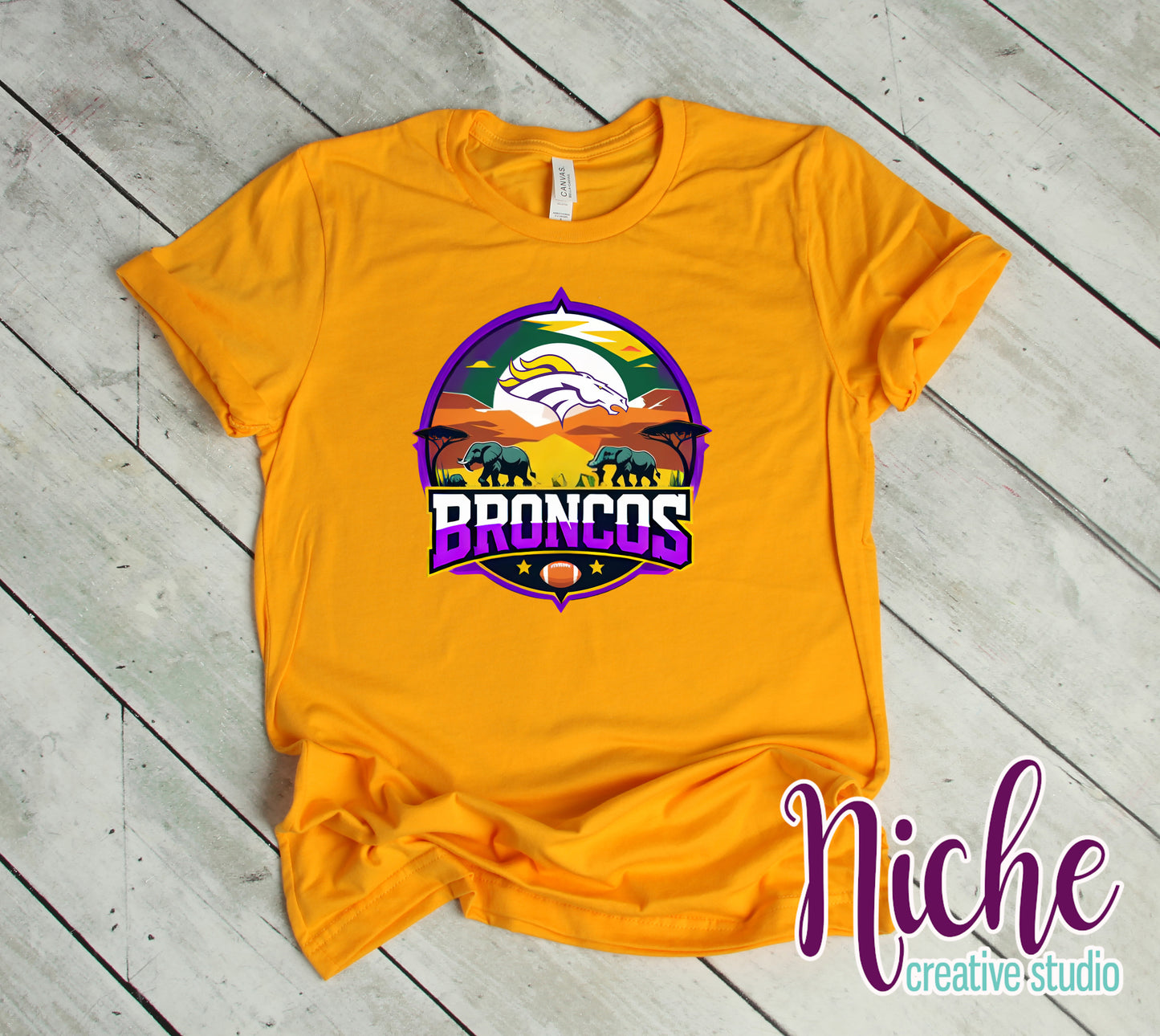 -BRO8461 Broncos Football Wildlife Decal