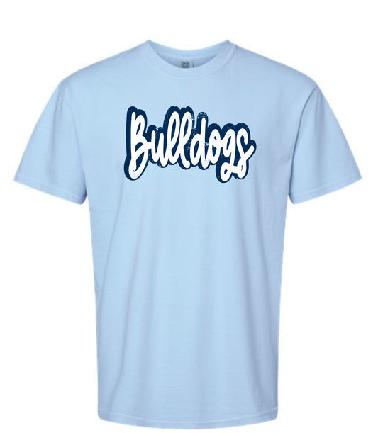 Bulldogs Comfort Colors T-Shirt with Script Design