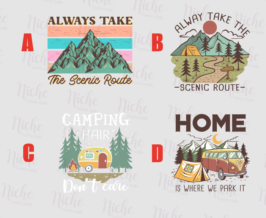 -CAM1700 Camping Scenic Route Decal