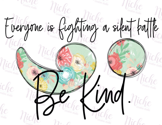 -CAU 002 Be Kind Floral Decal