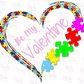-CAU1554 Autism Heart Valentine Decal