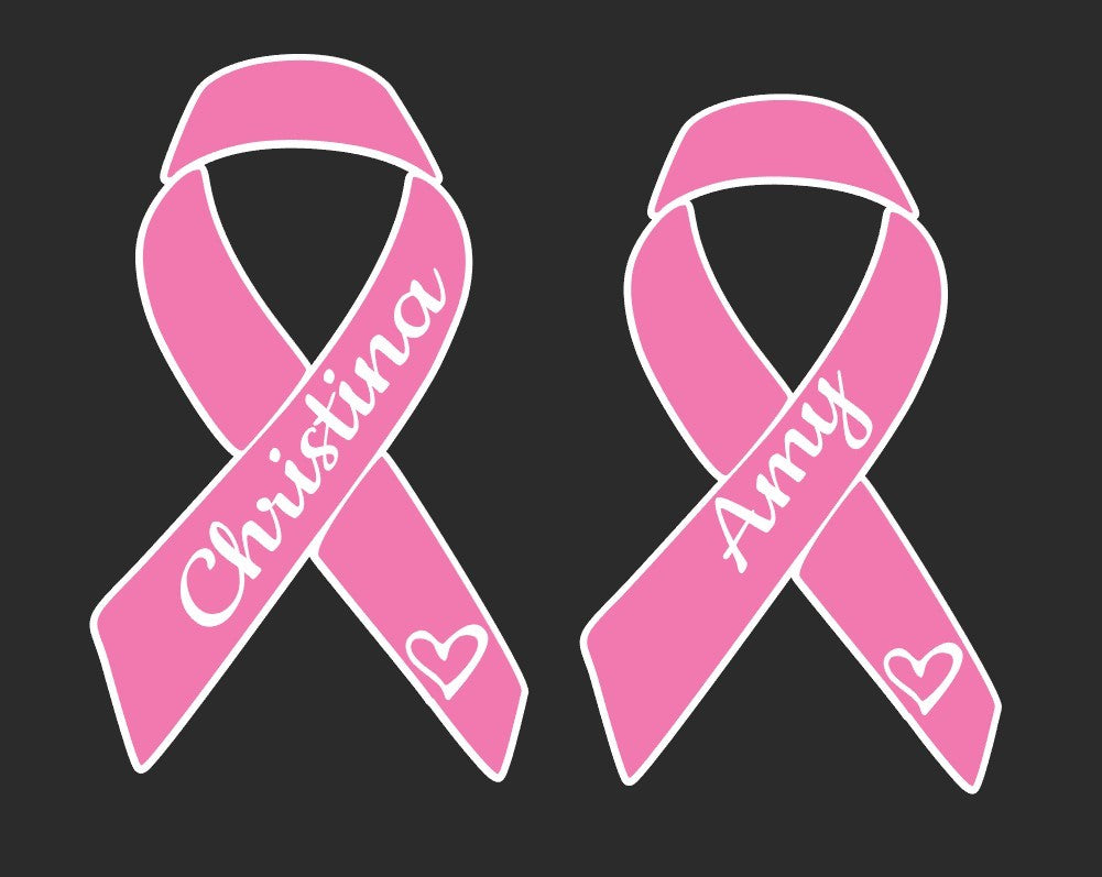 # Custom Pink Ribbon UV DTF Adhesive Decal – Niche Creative Studio