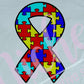 - CAU2862 Autism Puzzle Ribbon Decal