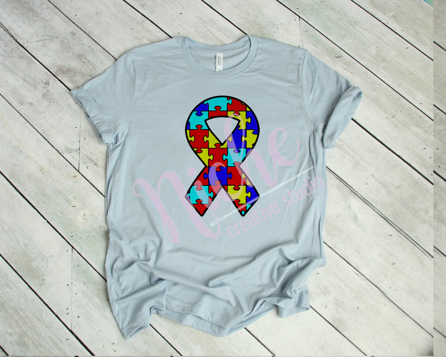 - CAU2862 Autism Puzzle Ribbon Decal