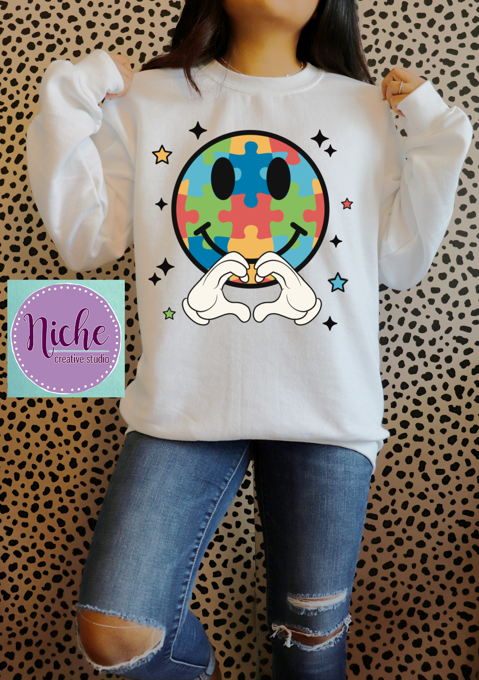 - CAU2865 Autism Smiley Decal