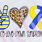 - CAU2883 Peace Love Down Syndrome Decal