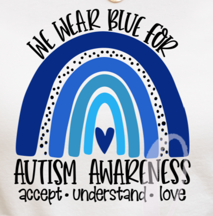 - CAU3254 We Wear Blue for Autism Decal