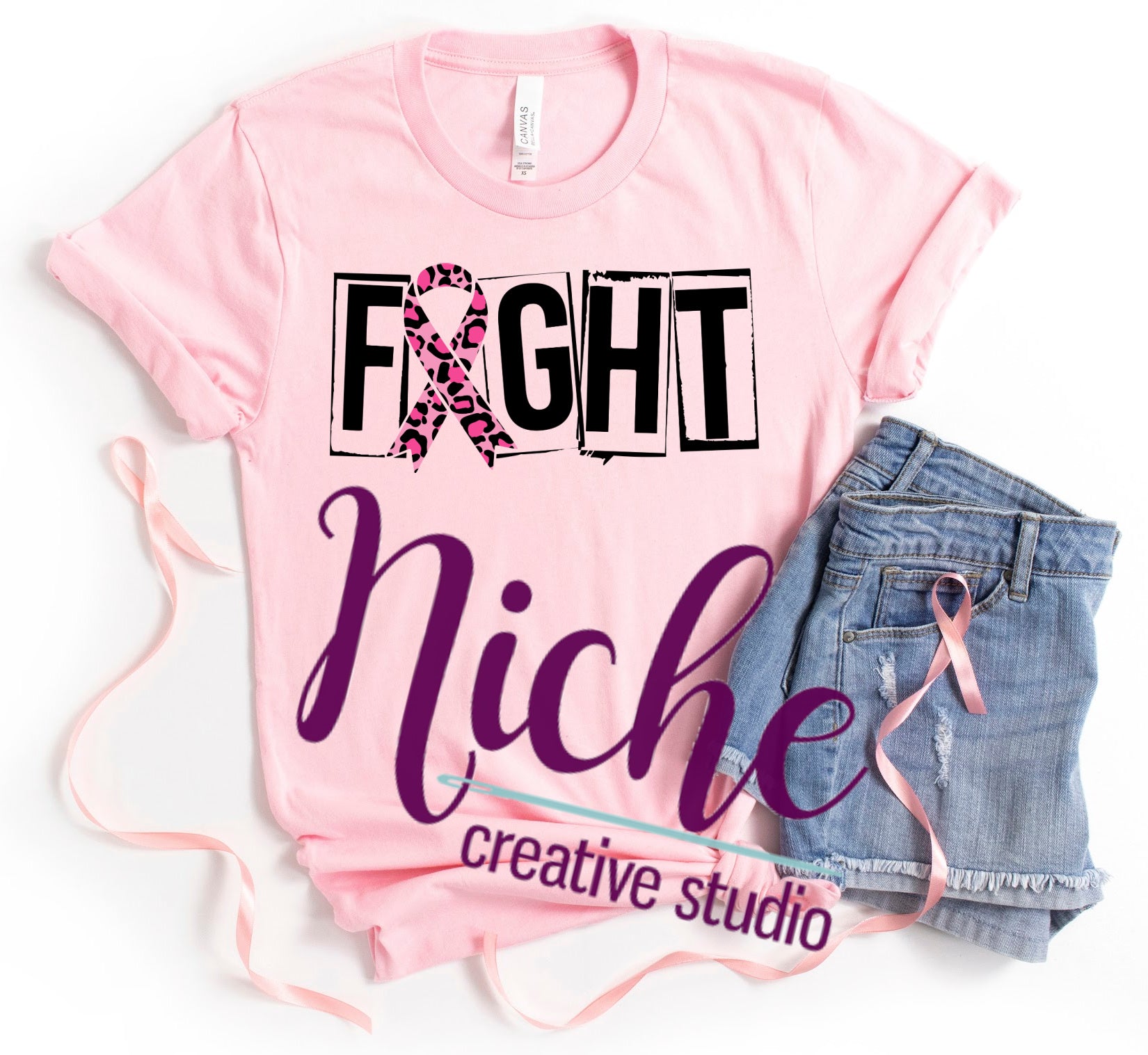 - CAU540 Pink Ribbon Fight Decal – Niche Creative Studio