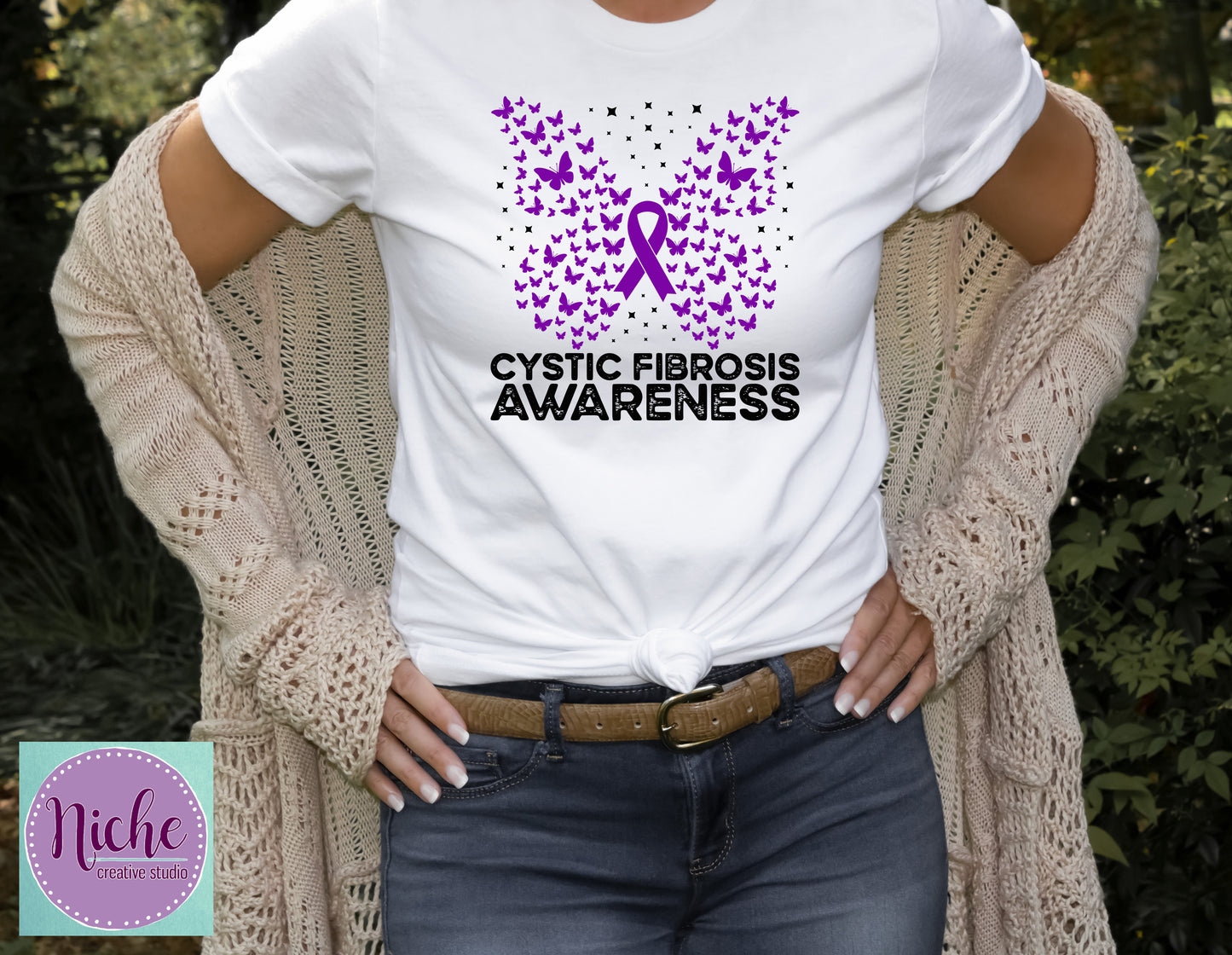 -CAU751 Cystic Fibrosis Butterfly Decal