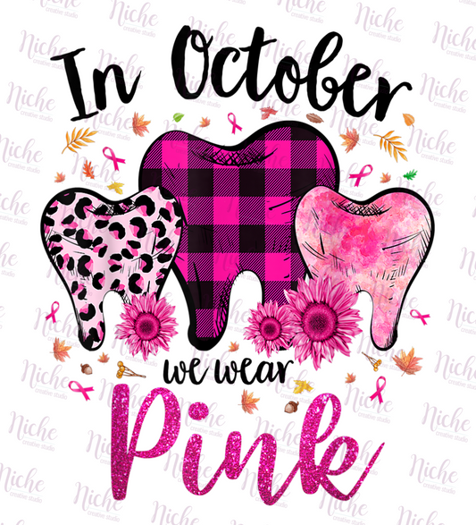 -CAU780 October Pink Tooth Decal