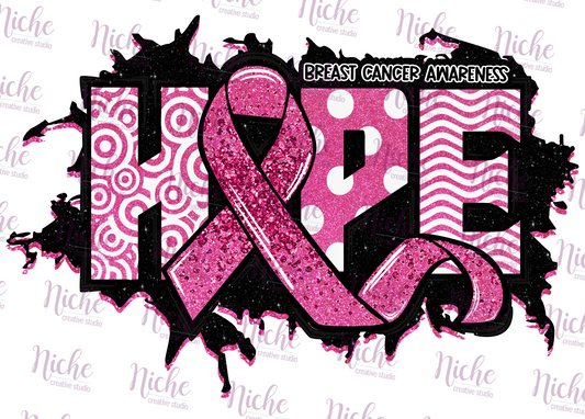 - CAU782 Hope ribbon splash Decal