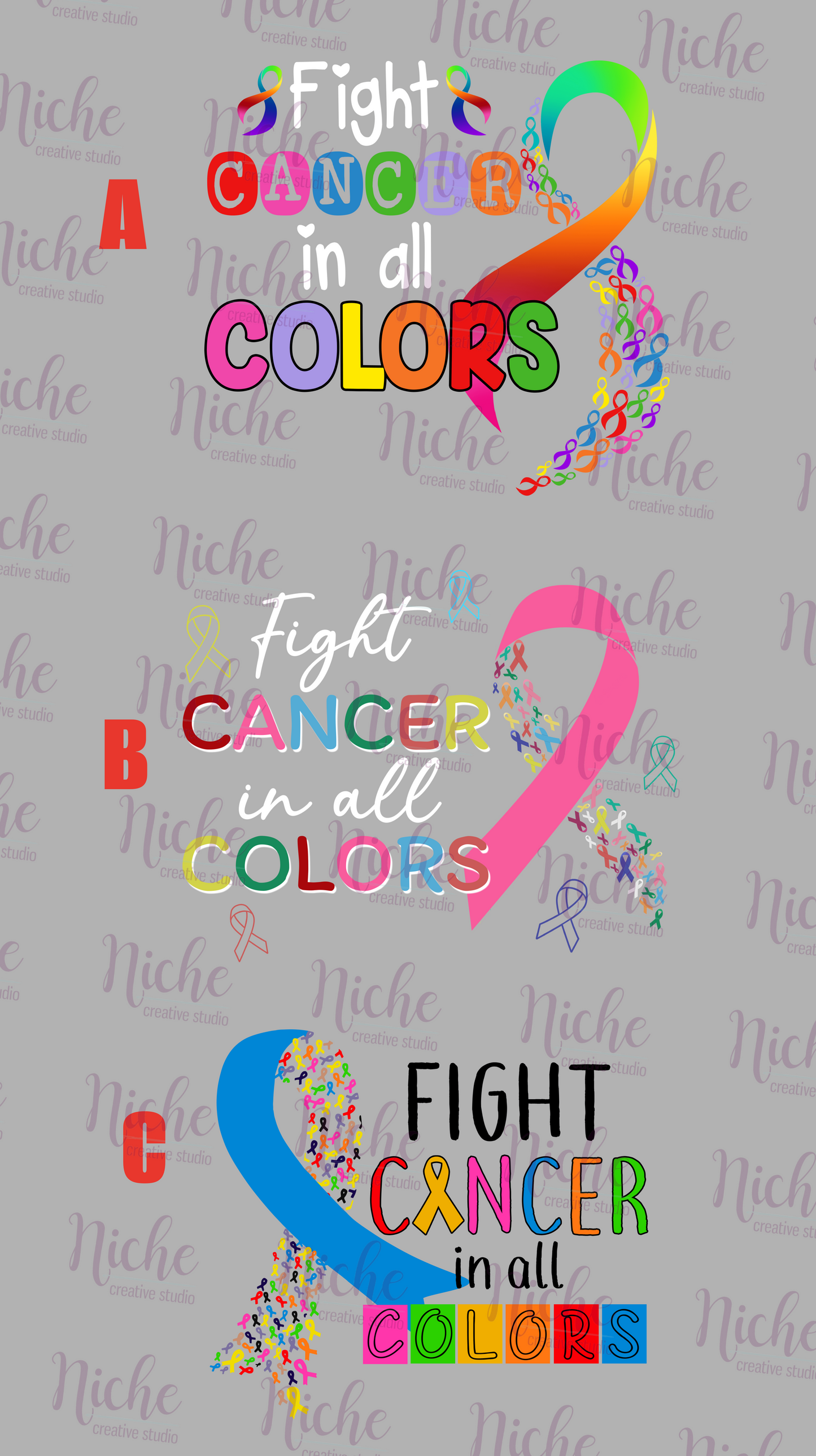 -CAU8051 Fight Cancer in All the Colors Decal