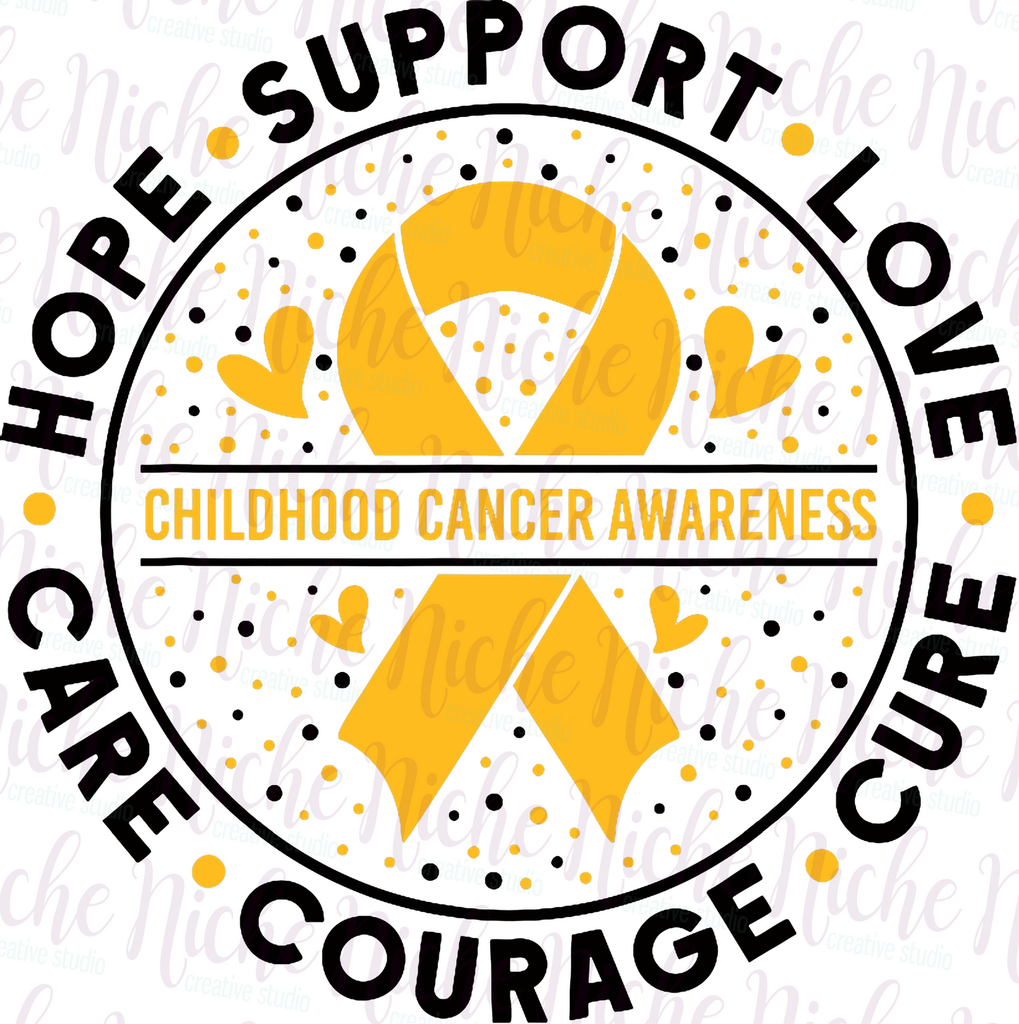 -CAU8298 Childhood Cancer Decal