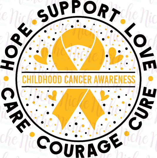 -CAU8298 Childhood Cancer Decal