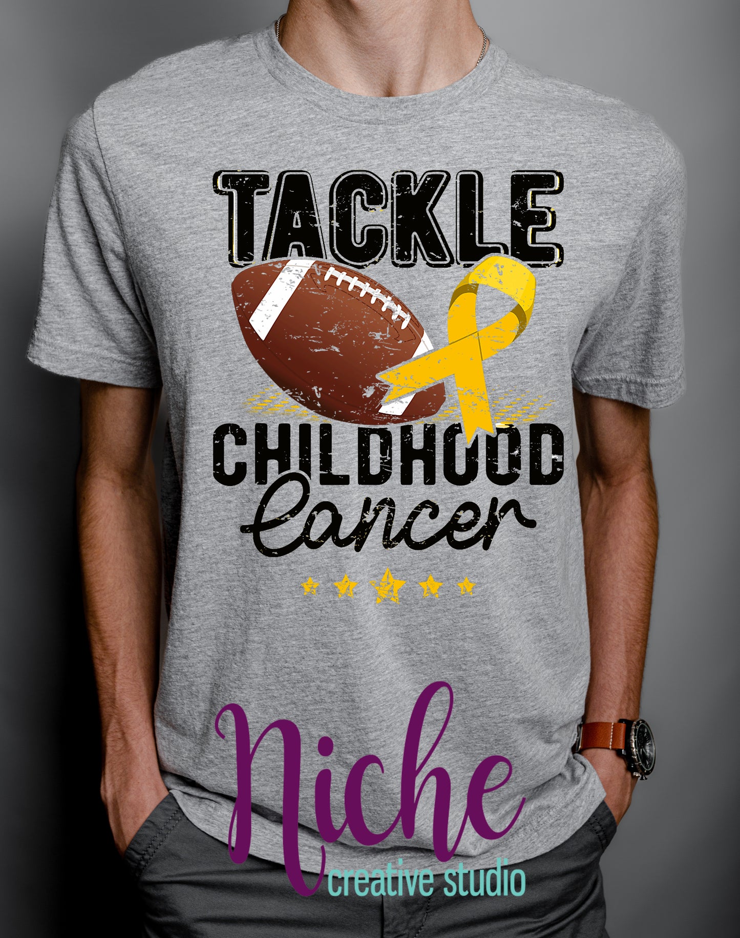 -CAU8299  Tackle Childhood Cancer Decal