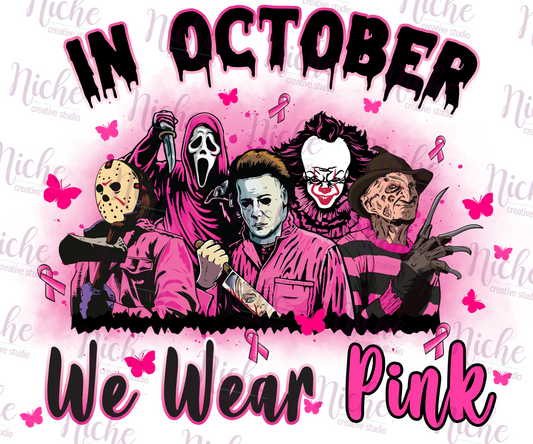 -CAU857 Scary We Wear Pink Decal