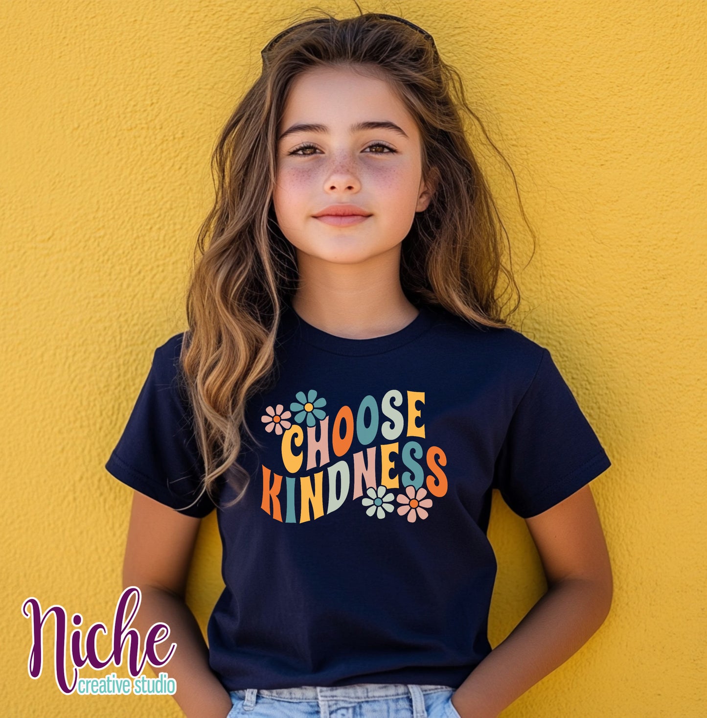 -CAU8600 Choose Kindness Retro Groovy Decal