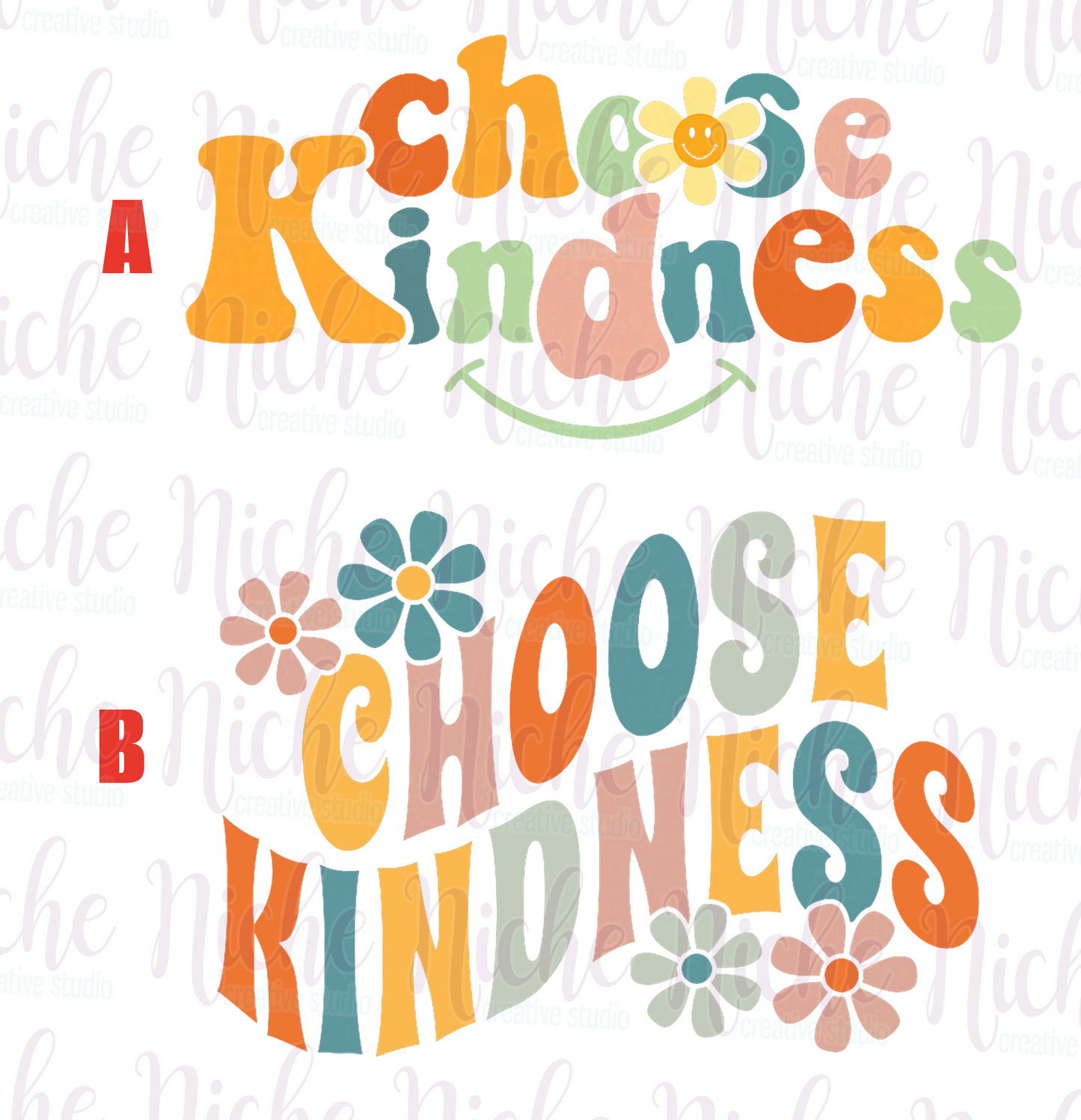 -CAU8600 Choose Kindness Retro Groovy Decal