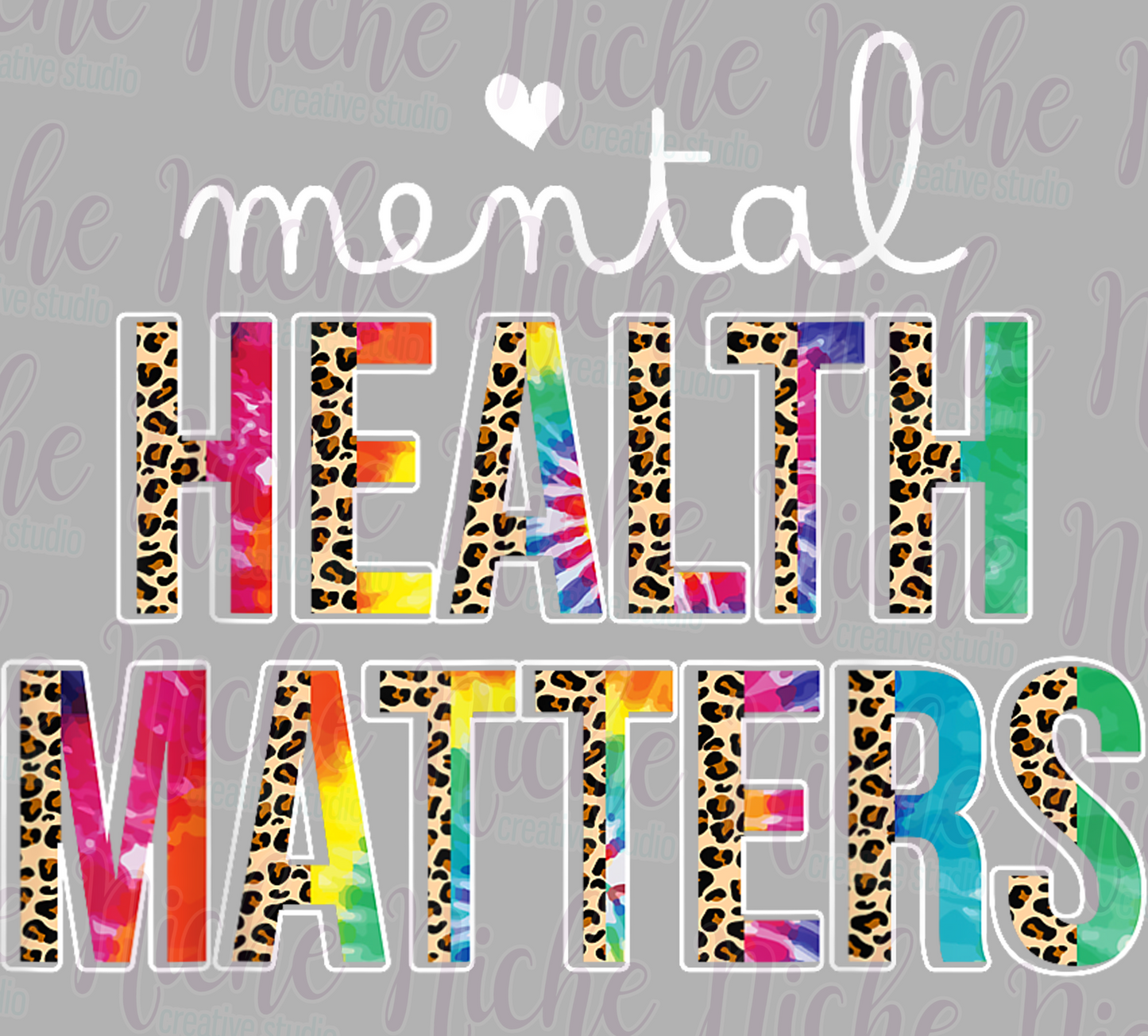 -CAU8605 Leopard Mental Health Matters Decal