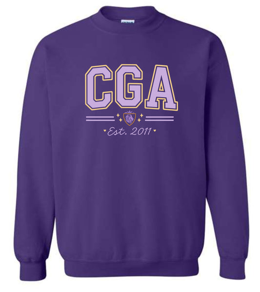 CGA262 Varsity Purple Sweatshirt - Adult Jerzees