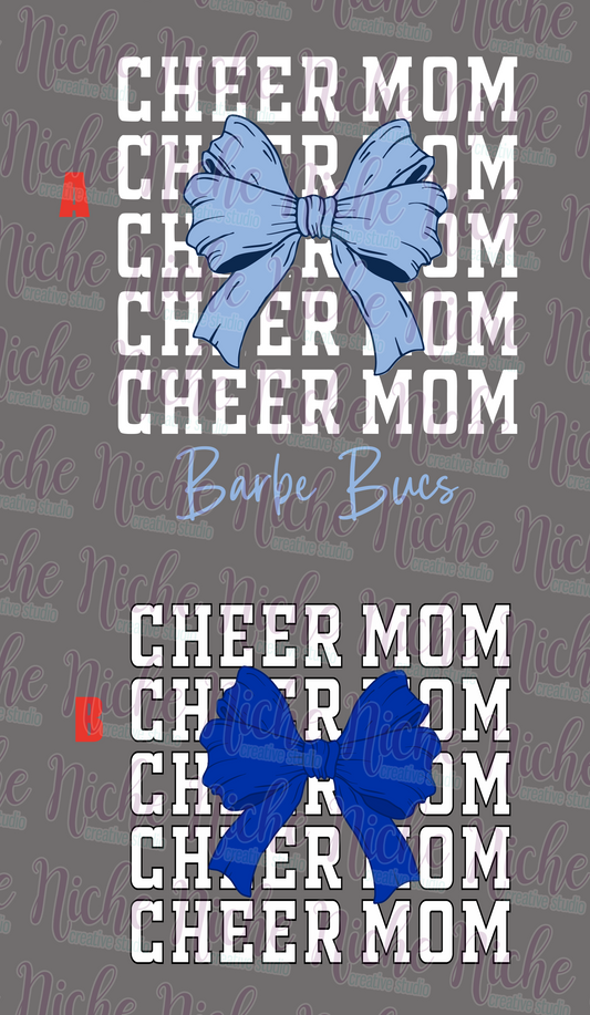 -CHE2032 Custom Cheer Mom Bow Decal
