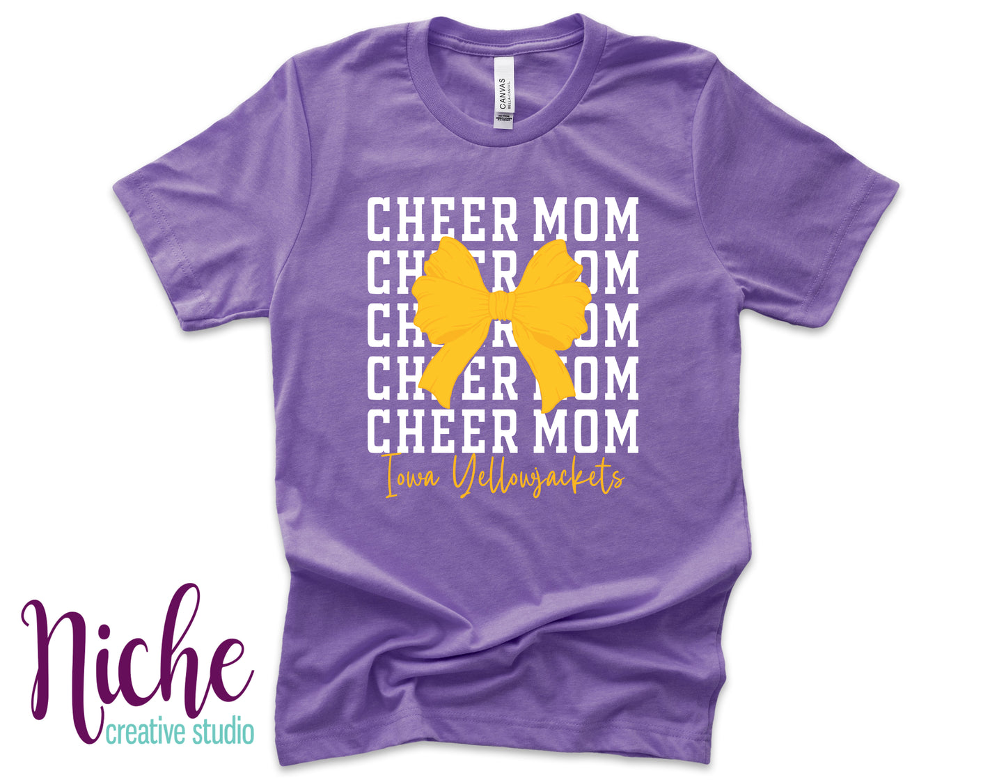 -CHE2032 Custom Cheer Mom Bow Decal