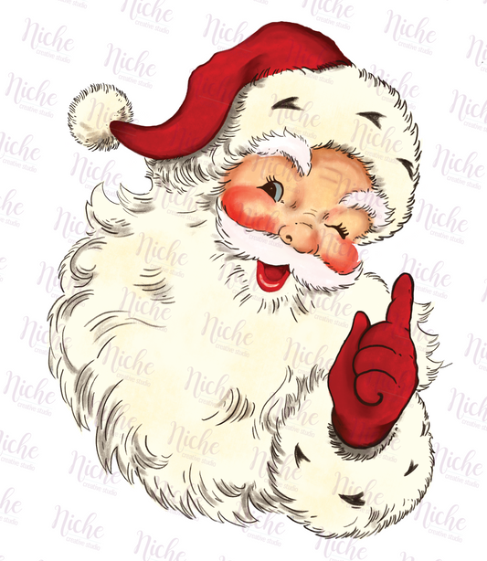 -CHR1025 Vintage Santa Decal