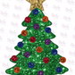 -CHR1045 Christmas Tree Faux Sequin Decal