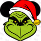 -CHR1055 Grinch Mouse Ears Decal