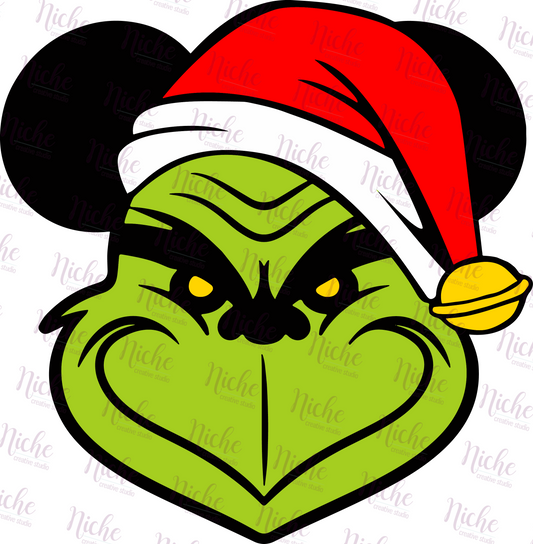 -CHR1055 Grinch Mouse Ears Decal