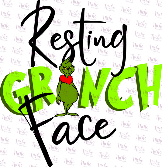 -CHR1066 Resting Grinch Face Decal