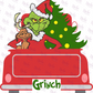 -CHR1074 Grinch Red Truck Decal