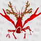 -CHR1155 Christmas Crawfish Decal