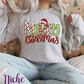 -CHR2935 Merry Christmas Candy Cane Lettering Decal