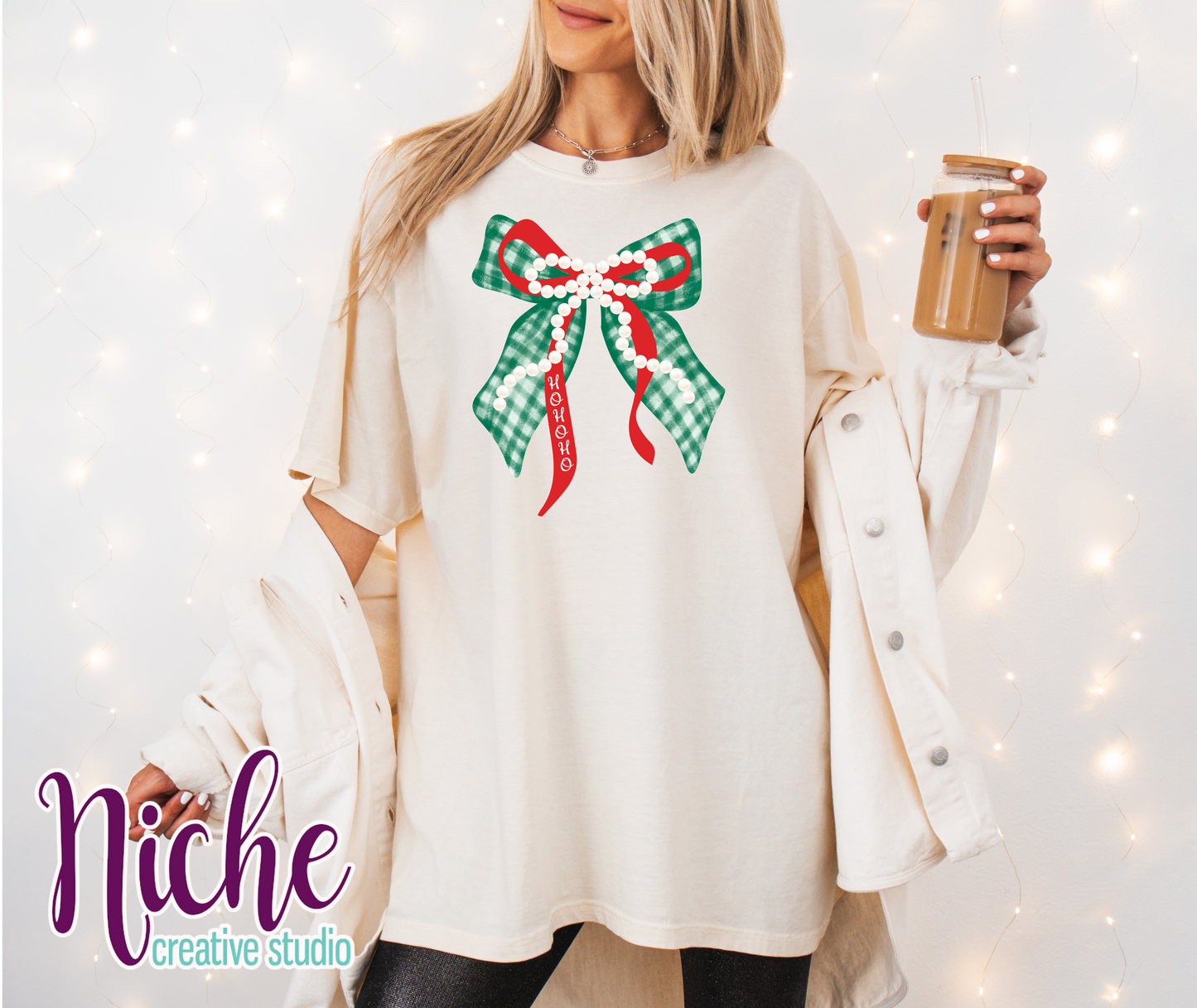 -CHR3410 Merry Pearl Bow Decal