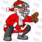-CHR5438 Christmas Santa Claus Baseball Catcher Decal