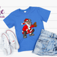 -CHR5438 Christmas Santa Claus Baseball Catcher Decal